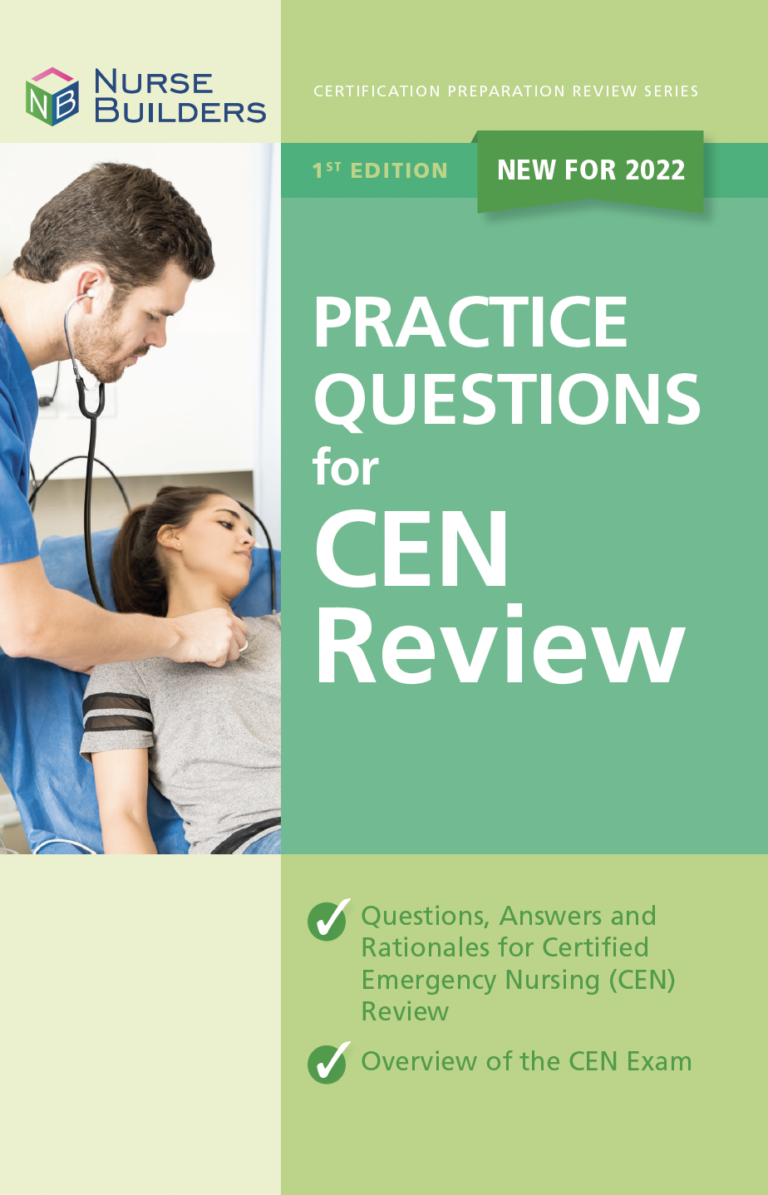 2022 1st Edition Practice Questions for CEN Review Book Nurse Builders