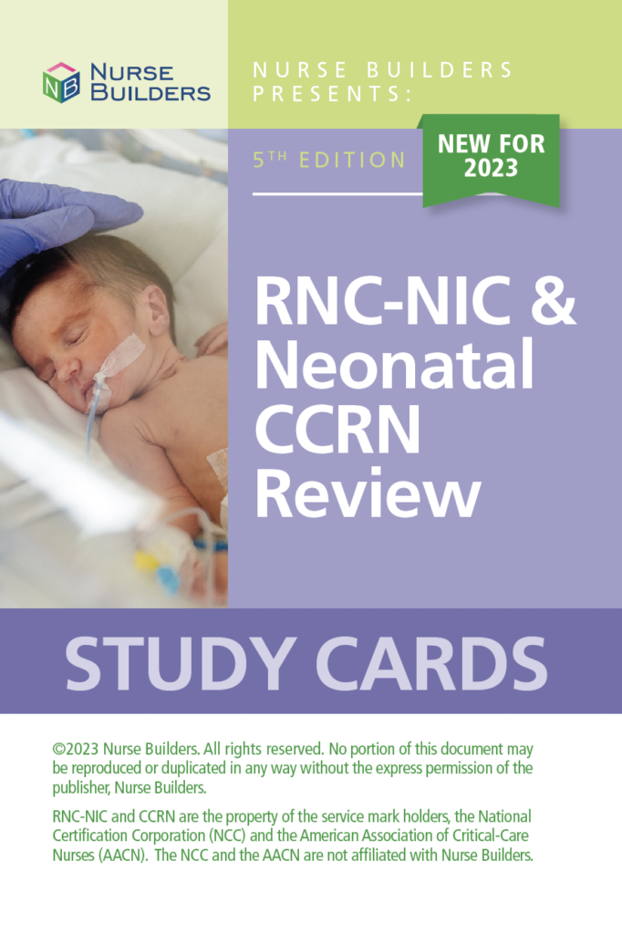 2023 5th Edition RNCNIC & Neonatal CCRN Review Study Cards Nurse