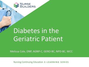 Diabetes in the Geriatric Patient