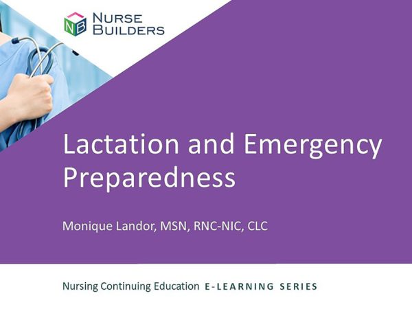 Lactation and Emergency Preparedness