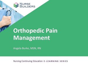 Orthopedic Pain Management